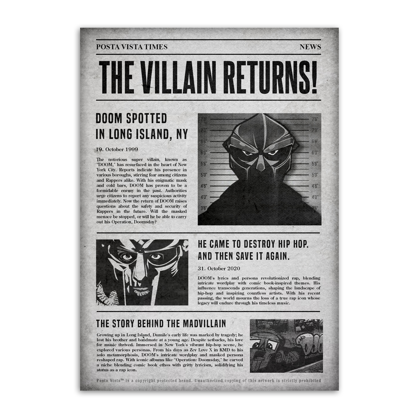 THE VILLAIN RETURNS - frameless